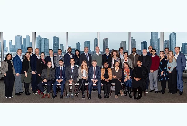 picture of the NSFF participants in front of the New York Skyline