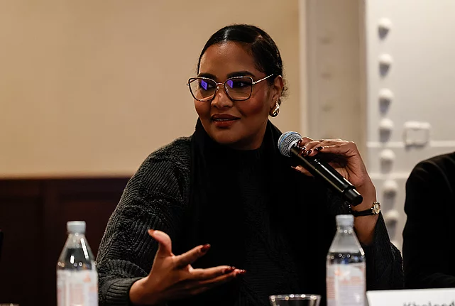 Kholood Khair during North South Futures Forum in New York, December 2025.