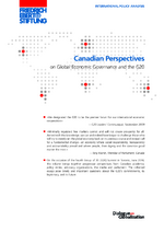 Canadian perspectives on global economic governance and the G20