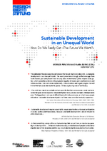 Sustainable development in an unequal world